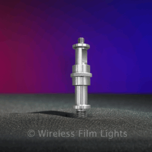 Astera baby pin spigot with 1/4-inch and 3/8-inch threads for mounting compatible fixtures. (AX1-BLT)