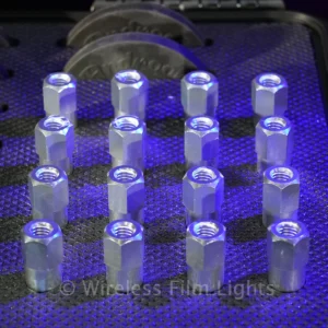 Androokie 88mm Magnet Kit with 3/8-inch male thread and baby pins. Ideal for magnetic mounting of Pixel Bricks, AX5s, QuikBeams, and more. SKU: ANDR-88MK