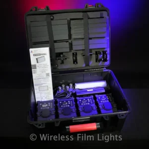 Overview The Astera HydraPanel Kit of 4 is a comprehensive lighting solution designed for professionals seeking versatility and portability. This kit includes four HydraPanels, each equipped with a range of beam-shaping modifiers and mounting accessories, all housed in a durable charging case. Key Features Compact and Powerful: Each HydraPanel delivers up to 1298 lumens with a full-spectrum Titan LED engine, ensuring accurate color rendering (CRI/TLCI ≥96). Versatile Beam Control: Magnetic modifiers allow for quick adjustments between 40°, 60°, 80°, and 100° beam angles, catering to various lighting needs. Flexible Mounting Options: Utilize the FlexBase, BabyPin, rear magnets, or combine panels using ConnectorPlates for tailored setups. Advanced Control: Integrated CRMX, Bluetooth, and wired DMX options provide seamless integration into existing lighting systems. Robust and Weather-Resistant: IP65-rated design ensures reliable performance in diverse environments. What's Included 4x HydraPanel (FP6) 4x FlexBase (FP6-FB) 3x ConnectorPlate (FP6-CP) 4x BabyPin 1/4" (AX-BBP-1/4) 4x SoftFrame 100 (FP6-SF-100) 4x Intensifier 80 (FP6-INT-80) 4x EggCrate 40 (FP6-EGC-40) 4x EggCrate 60 (FP6-EGC-60) 4x DiffusorSheet 100 (FP6-DS-100) 4x GelHolder (FP6-GH) 1x Power Supply for Hyperion Tube (FP3-CHR) 3x 200mm Power/Data Cable (PWB-CAB-0.2) 1x Charging Case for HydraPanel (FP6-CHRCSE-4) 8x Waterproof cover for charging ports (PB15-PLG) Specifications Color Temperature: 1750K–20,000K Battery Runtime: Up to 20 hours (1h 45m at max brightness) Dimensions: 6.5" x 3.3" x 1.7" Weight: 1.3 lbs per panel Note Ideal for film, studio, and stage applications, the HydraPanel Kit of 4 offers a versatile and portable lighting solution for professionals on the go.
