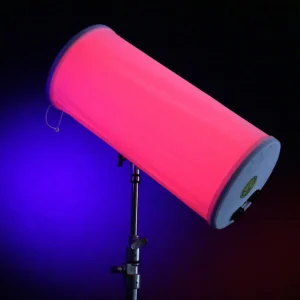 Dual Helios tube modifier with diffusion, large end plates, and baby-pin clamp. Collapsible, tool-free, and made in the USA.