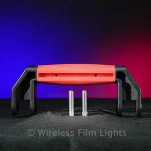 Replacement handle with pins for Astera charging cases. Compatible with AX1, AX3, Titan, and Helios cases. SKU:AX1-CHRCSE-HND-S