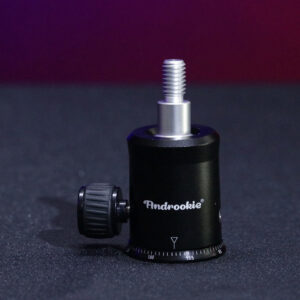 Androokie Rotating Ball Mount Head – 3/8-inch Female to 3/8-inch Male