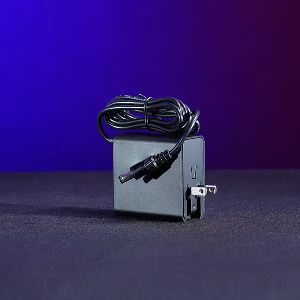 24V DC replacement wall charger for Astera Titan Tube and Helios Tube fixtures with 5.5mm x 2.1mm barrel connector. (FP1-CHR-MKII)