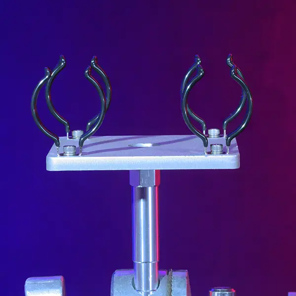 Double T12 pixel tube mount holds two tubes side by side on a fixed 5/8-inch baby pin for standard grip equipment.