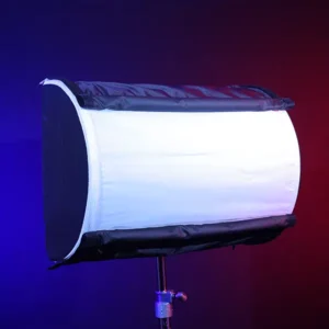 Covered wagon softbox for 2, 3, or 4 Astera Helios Tubes. Includes diffusion skin, Dooplo Double Light Clamp, blackout siders, end plates, knobs, and carry bag. SKU: LSQ20